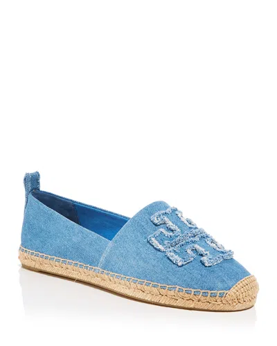 Tory Burch Women's Double T Espadrille Flats In Denim