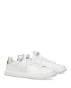 Tory Burch Double T Howell Court Sneaker In Titanium White/silver