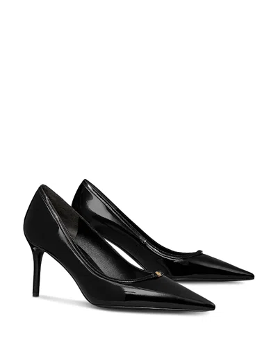 Tory Burch Double T Buckle Pointed Toe Pump In Animal Print