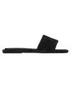 Tory Burch Double T Pave Leather Slide Sandals In Black