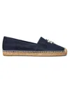 Tory Burch Eleanor Denim Medallion Espadrilles In Blue