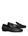 Tory Burch 'eleonor' Black Slip-on Loafers With Double T In Perfect Black