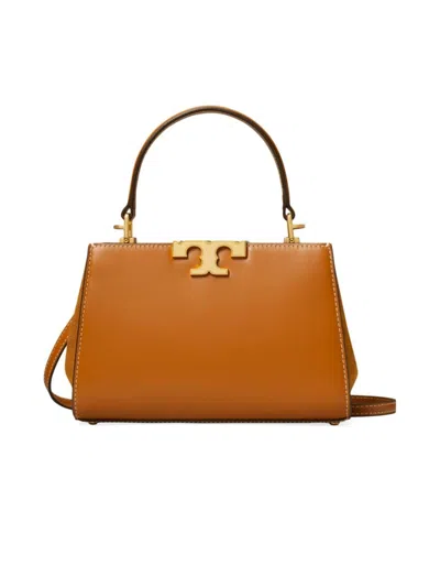 Tory Burch Women's Eleanor Pebbled Leather Mini Satchel In Whiskey