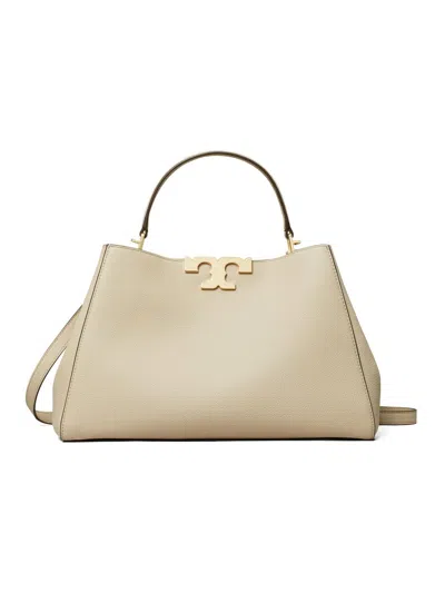 Tory Burch Women's Eleanor Pebbled Leather Satchel In Gray