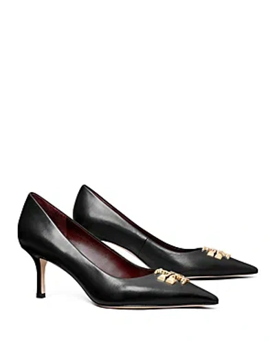 Tory Burch Women's Eleanor Pointed Toe High Heel Pumps In Perfect Black