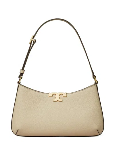 Tory Burch Women's Eleanor Soft Slim Pebbled Leather Shoulder Bag In Gray