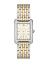Tory Burch The Eleanor Three-hand Two-tone Stainless Steel Watch In Ivory/two-tone