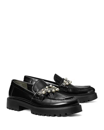 Tory Burch Women's Embellished Classic Loafers In Perfect Black