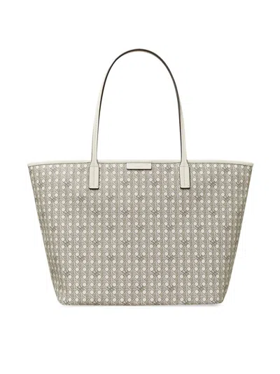 Tory Burch Women's Ever-ready Basketweave Print Tote Bag In New Ivory