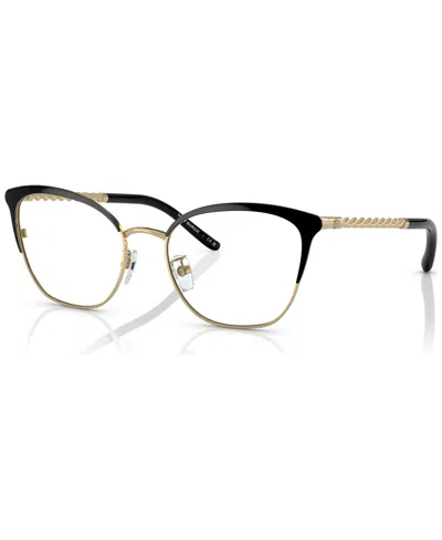 Tory Burch Women's Eyeglasses, Ty1076 53 In Shiny Gold,black