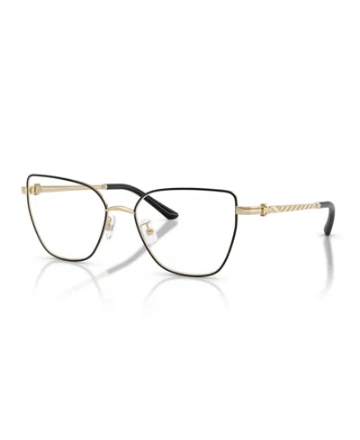 Tory Burch Women's Eyeglasses, Ty1102 In Shiny Light Gold,black