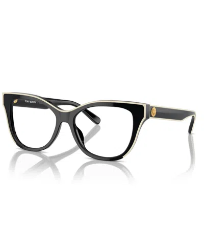 Tory Burch Women's Eyeglasses, Ty2147u In Black,ivory