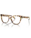 Tory Burch 51mm Cat Eye Optical Glasses In Tortoise Ivory