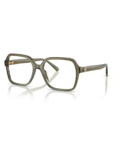 Tory Burch Women's Eyeglasses, Ty2173u In Transparent Olive