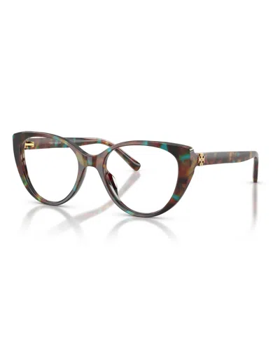 Tory Burch Women's Eyeglasses, Ty2177u In Jade Spotted Tortoise