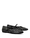 Tory Burch Mary Jane Flats With Eyelets In Black