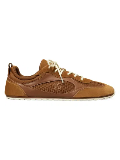 Tory Burch Field Panelled Sneakers In Brown