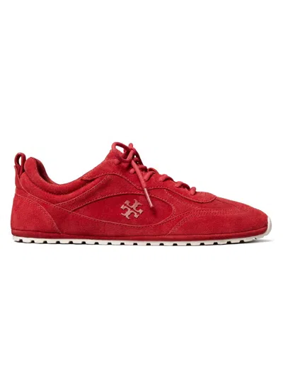 Tory Burch Field Suede Low-top Sneakers In Red