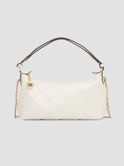 Tory Burch Women's Fleming Quilted Leather Pochette In White