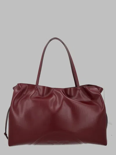 Tory Burch Women's Fw26 Shopping Tote Bag With Drawstring, 30 X 45 X 13 Cm In Burgundy