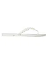 Tory Burch Flat Sandals Braided Strap Open Toe In White