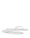 Tory Burch Flat Sandals Braided Strap Open Toe In White