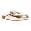 TORY BURCH WOMEN'S GENUINE SHEARLING LINED MULE WITH CHARM