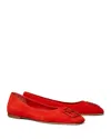 Tory Burch Women's Georgia Ballet Flats In Red