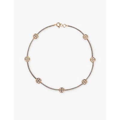 Tory Burch Womens Tory Gold / Crystal Miller Pavé 18ct Yellow-gold Plated Brass And Cubic Zirconia Necklace