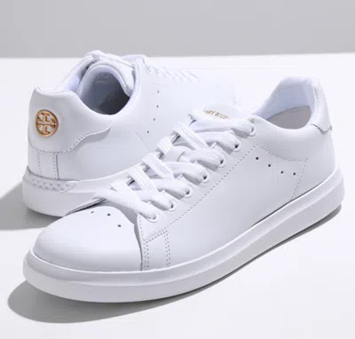 Pre-owned Tory Burch Women's Howell Court Sneakers 73057 Gold White Vintage Size 6-8.5