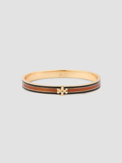 TORY BURCH WOMEN'S ICON 18K-GOLD-PLATED & ENAMEL BANGLE