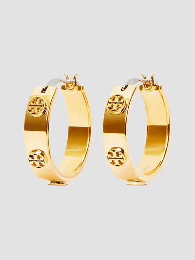 Tory Burch Women's Icon 18k-gold-plated Hoop Earrings In Neutral