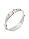 Tory Burch Women's Icon Logo Double Bracelet In Silver