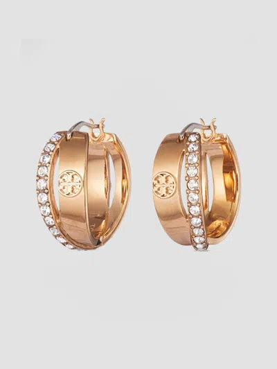 Tory Burch Women's Icon Pavé Double Hoop Earrings In Metallic