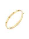 Tory Burch Miller Goldtone Stud Hinge Bracelet In Gold