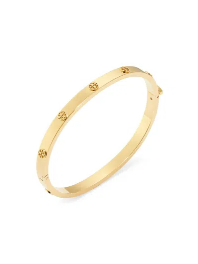 TORY BURCH WOMEN'S ICON STAINLESS STEEL LOGO BANGLE