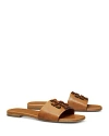Tory Burch Women's Ines Flat Slide Sandals In Brown