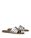 Tory Burch Ines Cage Slide Sandal In Silver