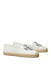 Tory Burch Ines Leather Platform Espadrilles In Gardenia