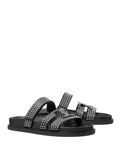 Tory Burch Women's Ines Studded Sport Slide Sandals In Black
