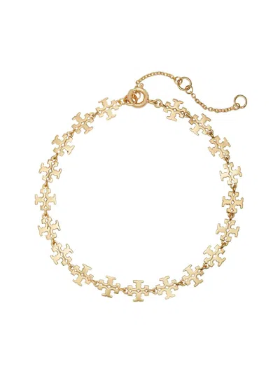 Tory Burch Women's Kira 18k-gold-plated Logo Chain Bracelet