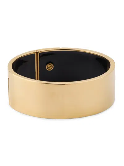 Tory Burch Women's Kira 18k-gold-plated Wide Bangle In Metallic