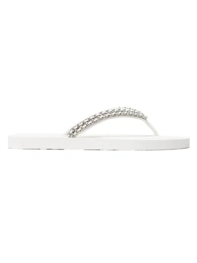 Tory Burch Kira Chain Leather Thong Sandals In Multi