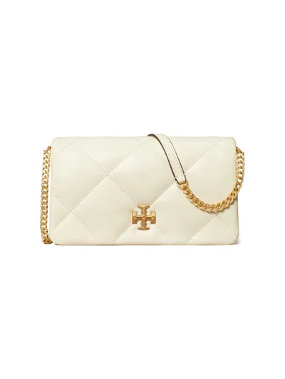 Tory Burch Women's Kira Diamond Leather Chain Wallet In White