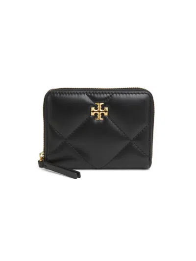 Tory Burch Women's Kira Diamond Leather Wallet In Black
