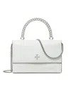 Tory Burch Kira Deconstructed Mini Top Handle Chain Wallet Bianco In White