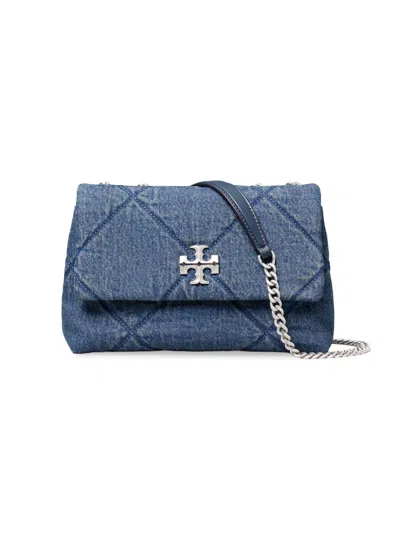 Tory Burch Women's Kira Small Quilted Denim Shoulder Bag In Blue