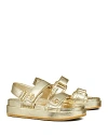 Tory Burch Kira Metallic Dual-band Sport Sandals In Spark Gold