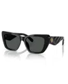 Tory Burch Ty7216u Cat-eye Acetate Sunglasses In Black