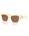 Tory Burch Ty7216u Cat-eye Acetate Sunglasses In Ivory